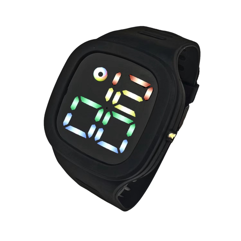 COD✅ Jam Tangan Digital Wanita Pria Tahan Air Fashion Watch LED Tampilan Layar Besar Dengan Font Warna-warni Harga Grosir   S1185