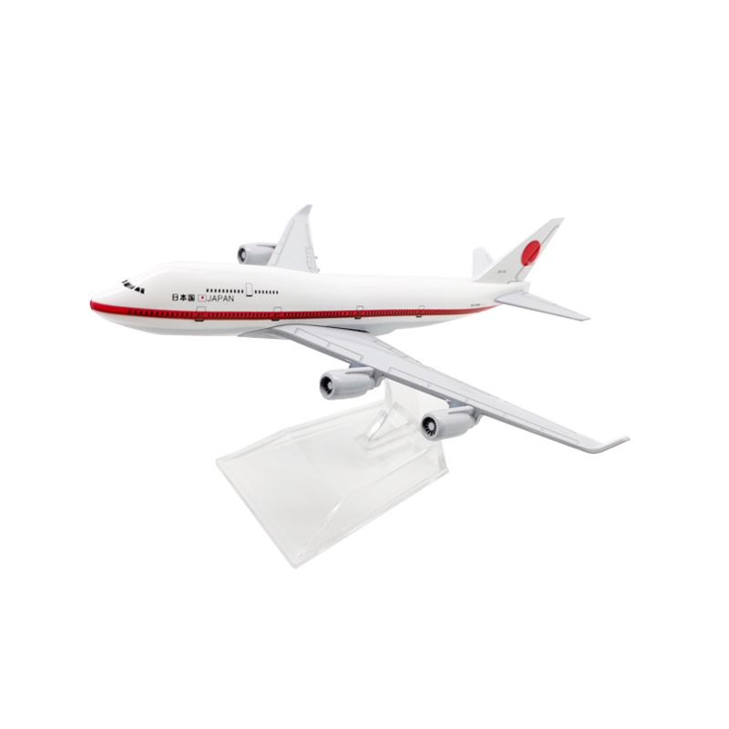 Miniatur Diecast Pesawat President Boeing 747 B747 Jepang Bahan Metal Dengan Stand Display