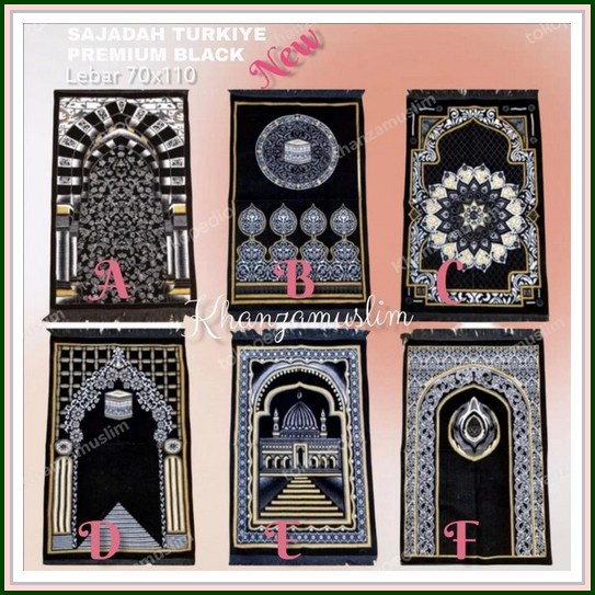 Sajadah Travel Ka'Bah & Kiswah Sajadah Turki Premium Beludru