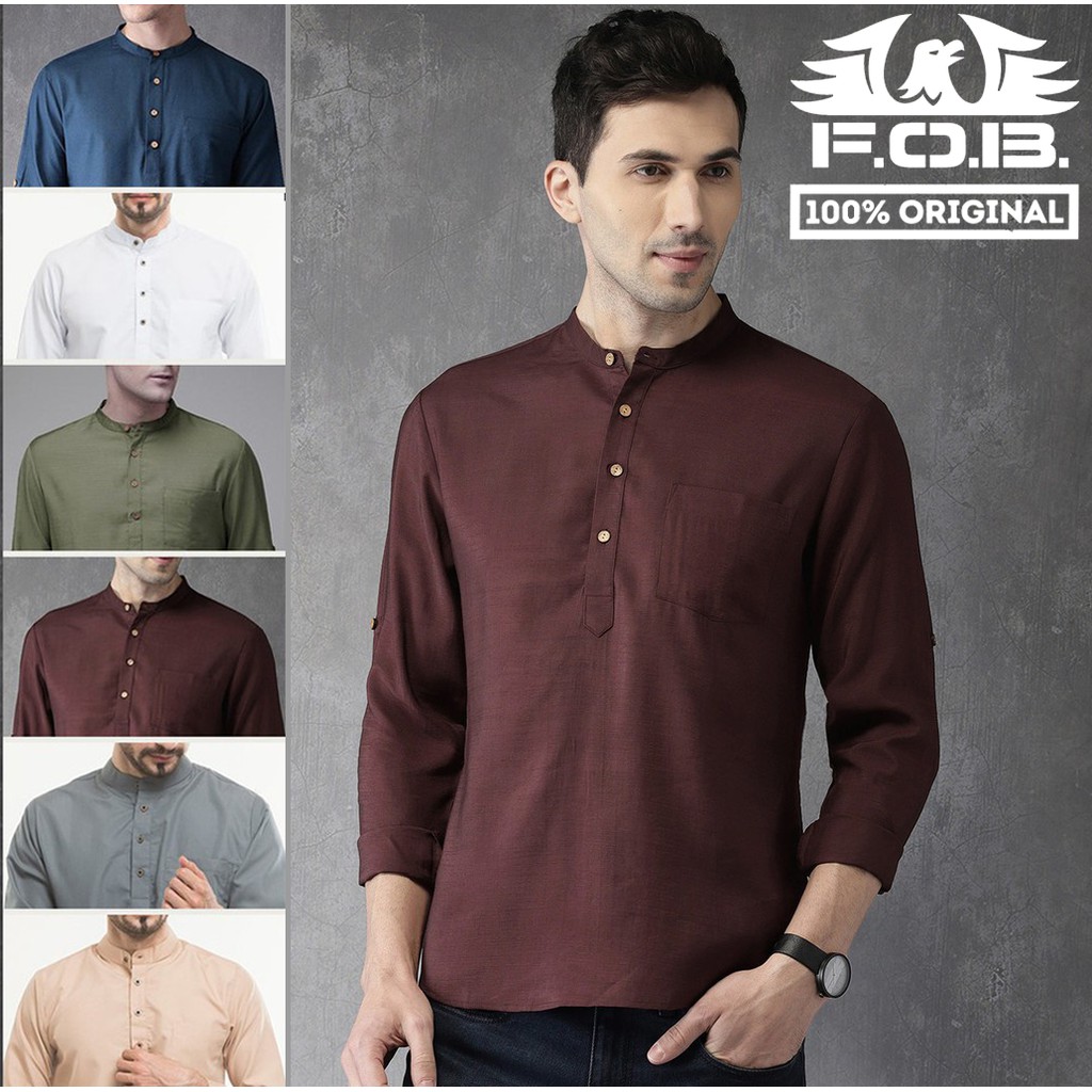 Baju Koko Fobdg Haidan Merah Marun Original Distro