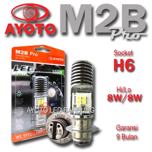 Lampu LED H6 AYOTO M2B Pro PNP Motor Bebek dan Matic