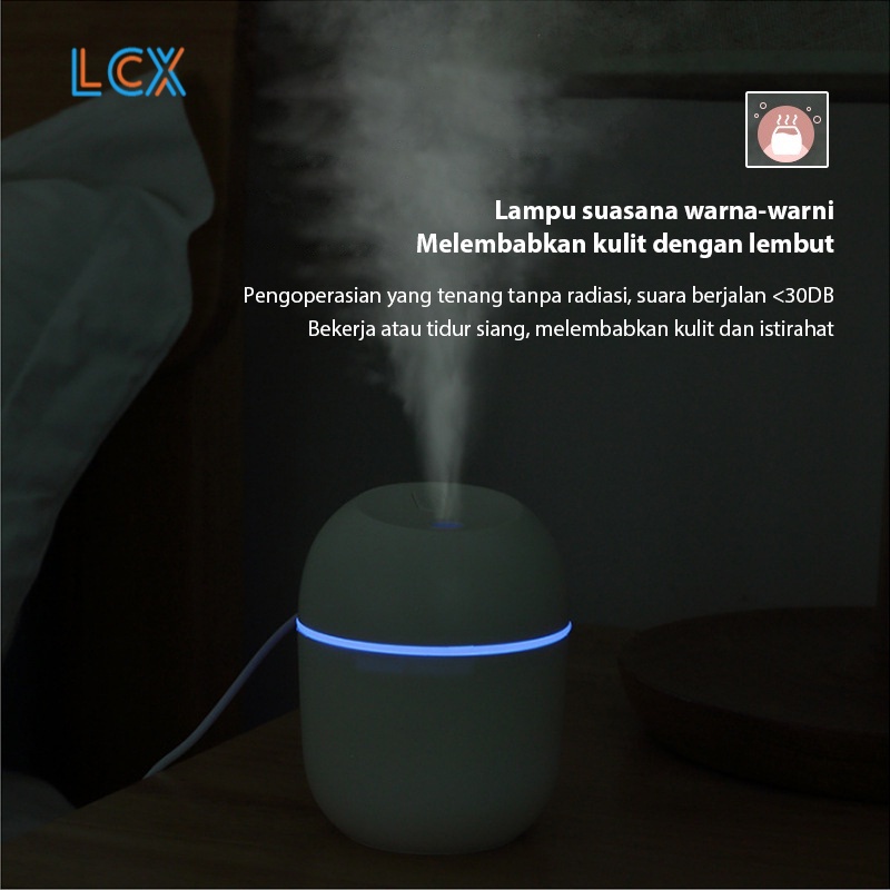 LCX PAKET ESSENTIAL OIL DIFFUSER Difuser Humidifier Air Purifier Young Lampu Tidur Living Oil
