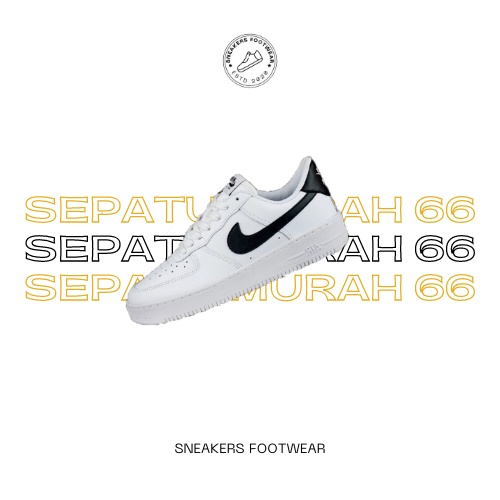 sepatu sneakers wanita pria nike air porce 1 one full white   putih polos low unisex pria wanita sep