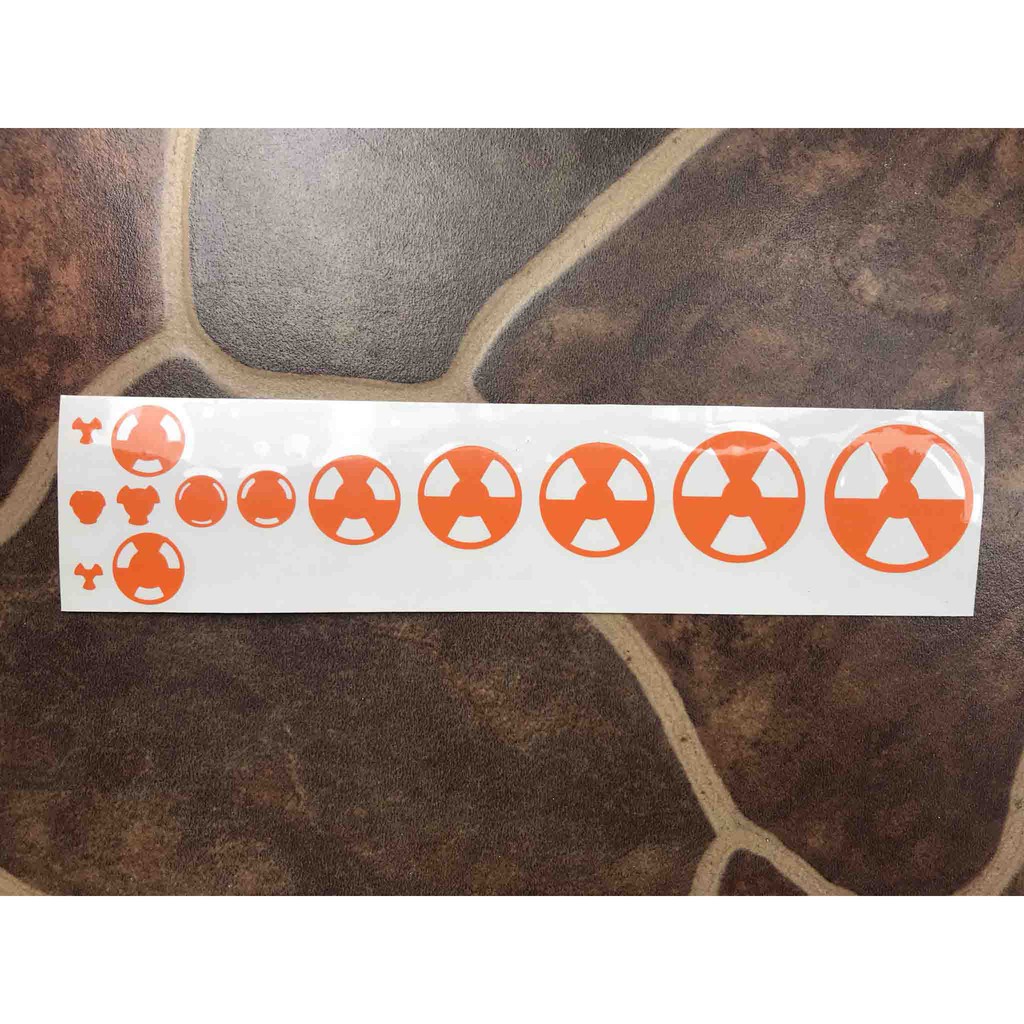 Sticker Inlay Radioactive Symbol Fretboard Gitar Akustik Elektrik Klasik Fingerboard Guitar Bass