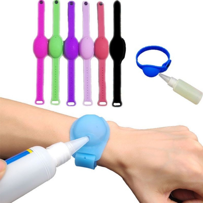 Gelang silikon portabel untuk hand sanitizer pembersih Gelang silikon portabel untuk hand sanitizer pembersih