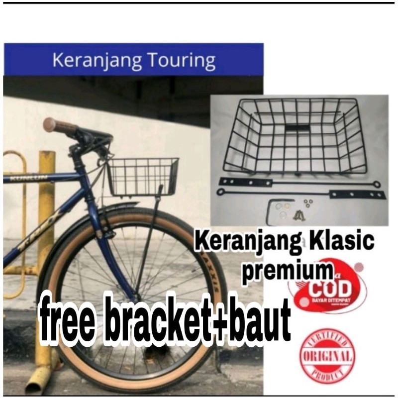 Keranjang sepeda touring klasik/ kranjang sepeda seli mtb Rb fixie