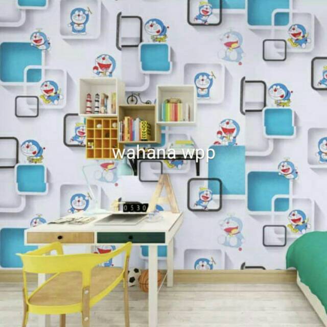 Wallpaper sticker Doraemon 3 dimensi uk: 45 cm x 9 meter