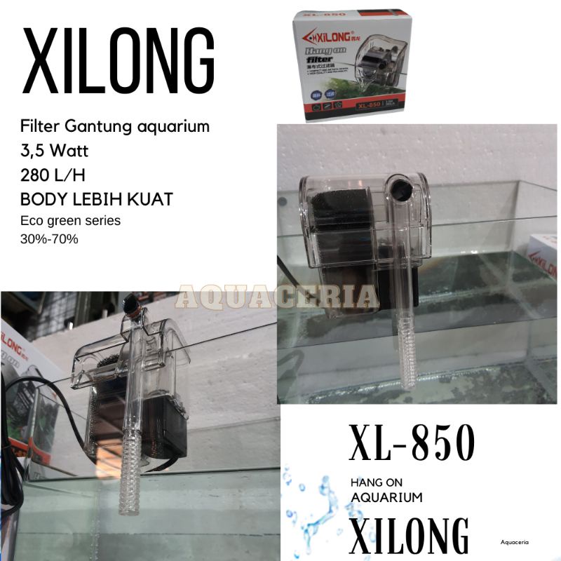 Filter Gantung Aquarium XILONG XL 850 Hang On Mini filter Aquarium Tank