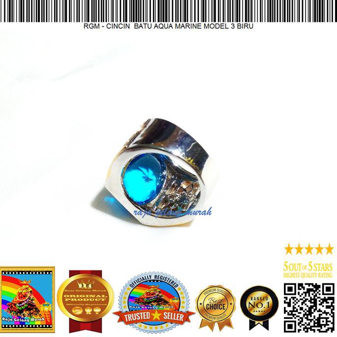 Cincin Batu Aqua Marine Model 3 Biru Shopee Indonesia