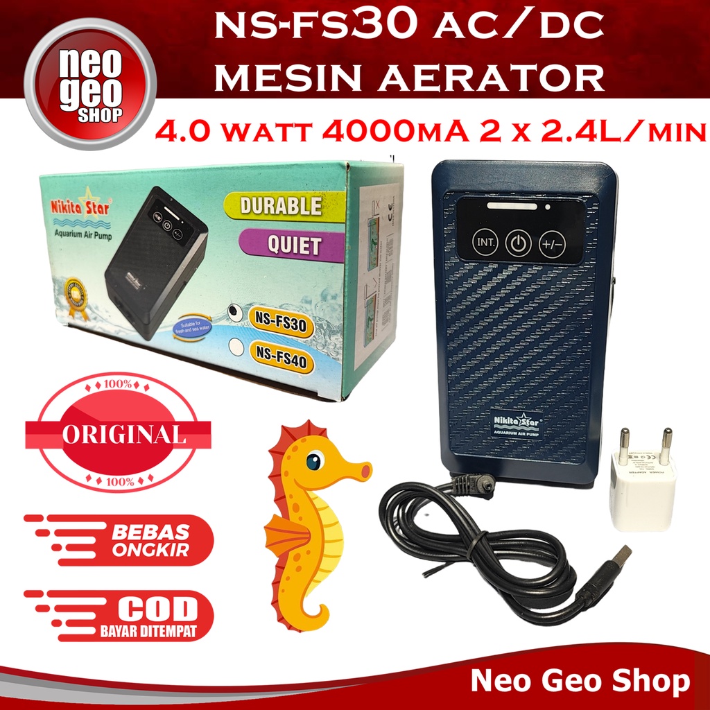 NIKITA STAR NS FS 30 FS30 NSFS30 ACDC AC DC AERATOR PORTABLE SILENT