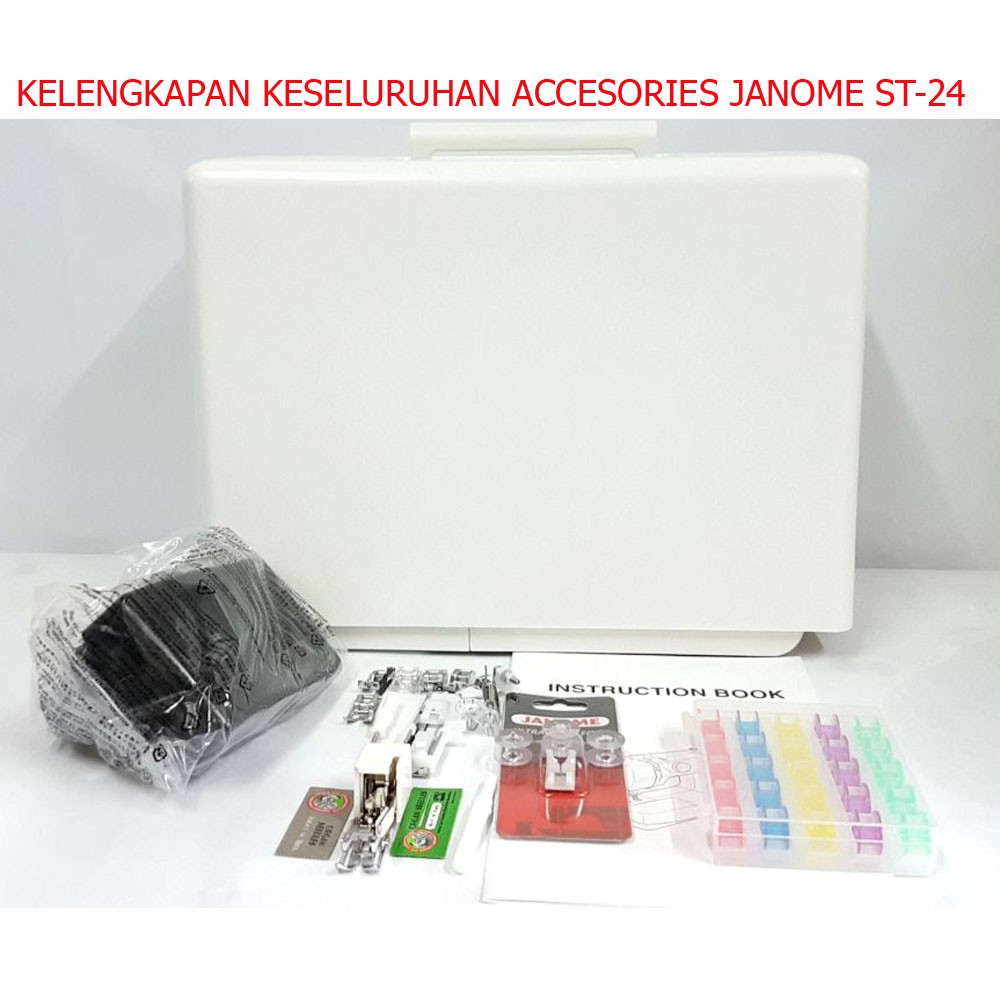 Janome St-24 Mesin Jahit Portable Heavy Duty - Biru Tua Putih