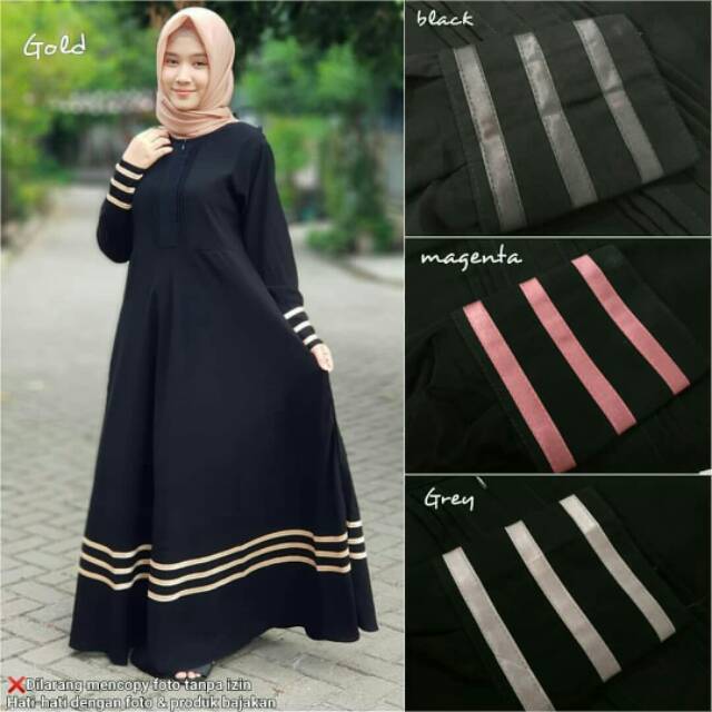 GAMIS JETBLACK MTA /SYAR'I/DRESS KONDANGAN/KEBAYA MODERN/BROSS MURAH