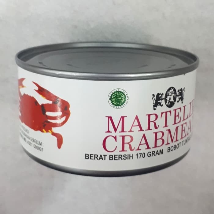 [HALAL] Martelir Crab Meat Daging Kepiting Rajungan 170gr Martel Daging Kaleng