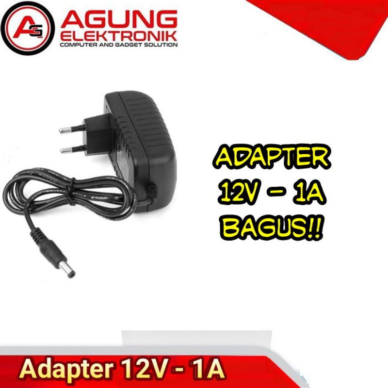 ADAPTER 12V 1A AC TO DC MURAH! BAGUS! (ADAPTER MODEM)