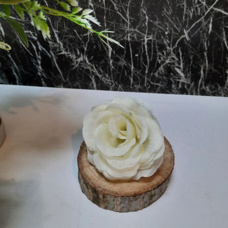 BUNGA ARTIFICIAL JUMBO/+-10 CM/BUNGA ROSE ARTIFICIAL-White
