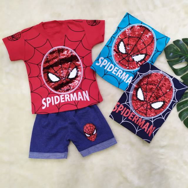 Pakaian Anak Laki-laki size 6-24bulan Model Usap Sequin / Baju Anak Cowok / Setelan Anak Laki laki