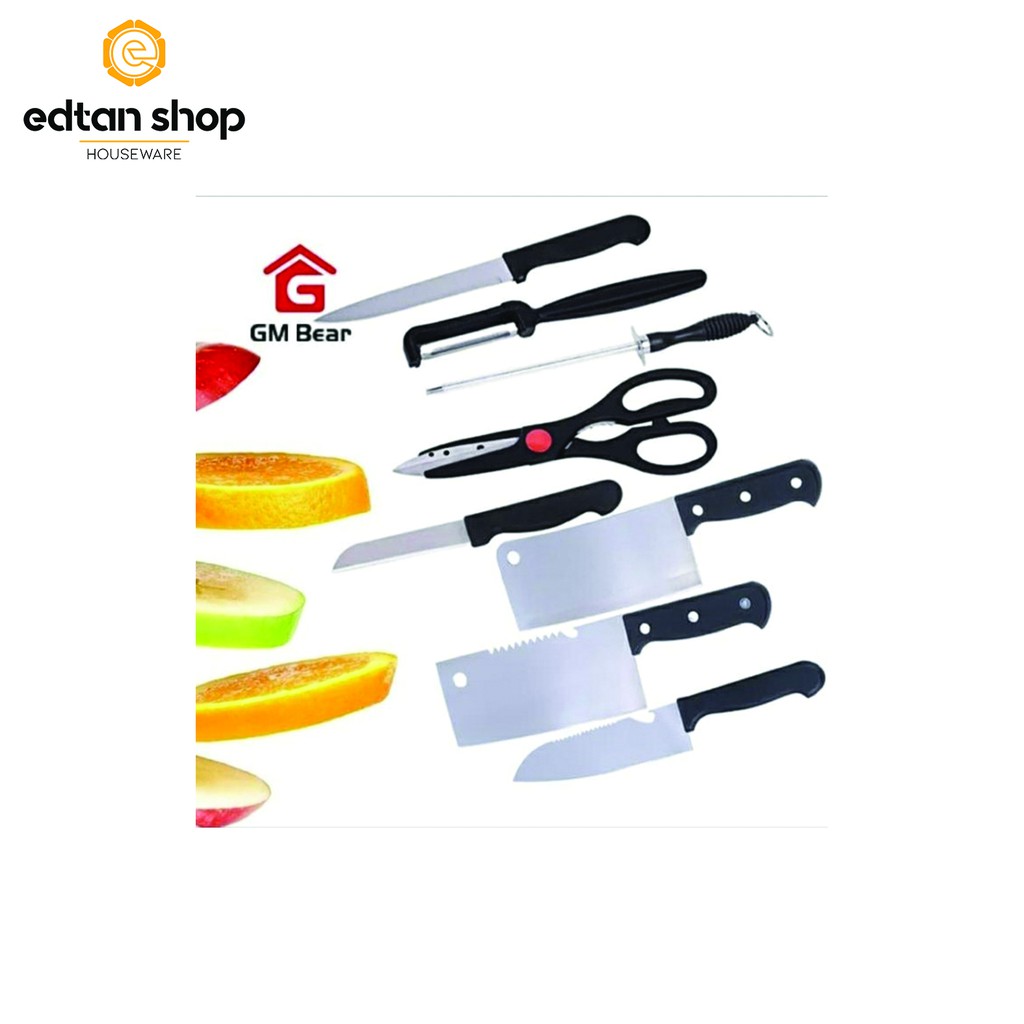 Pisau Dapur 8 set Gm_Bear pisau set isi 8 merek Gm_bear