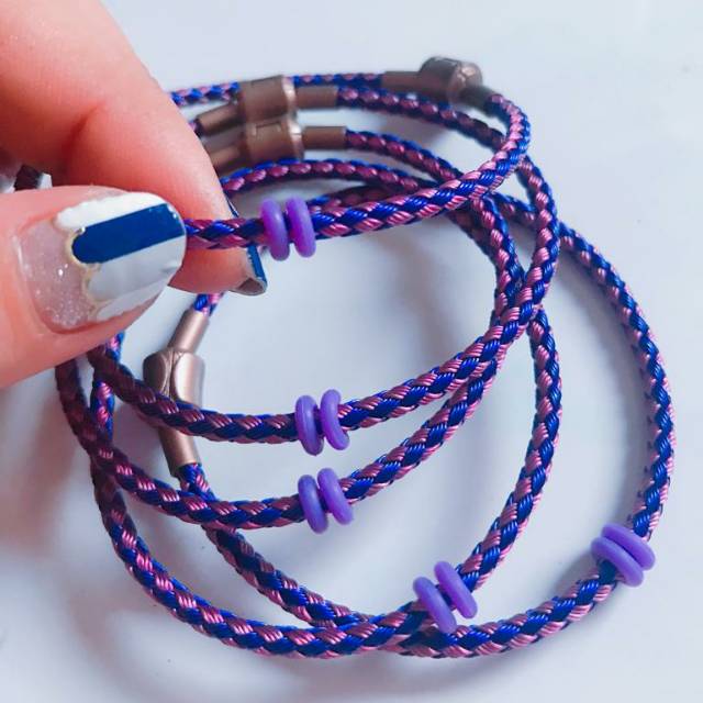 Gelang tali (Wire Rope)/Gelang tali/titanium/Stainless (Violet Twilight)