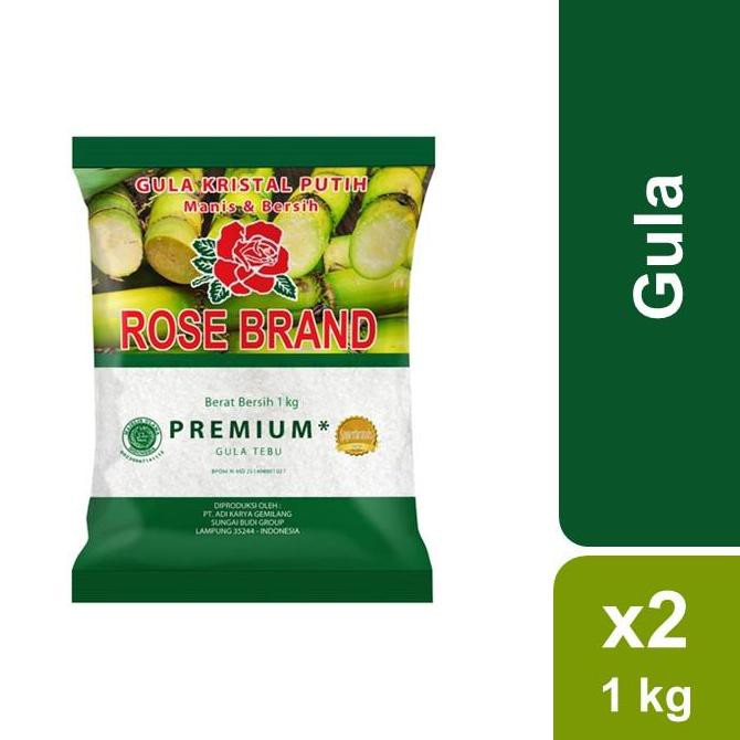 

Jual 7A0D9 Rose Brand Gula Pasir Kristal Putih Premium (Kemasan Hijau) 1 Kg x2 72 Readystock