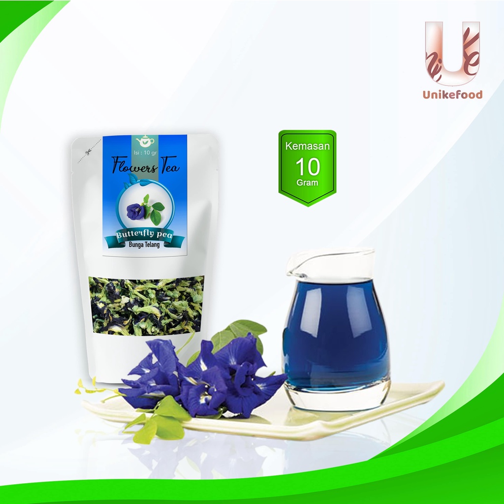 

Unikefood Teh Bunga Telang Isi 50gr, Butterfly Blue Pea Tea Herbal Kesehatan, Pewarna Alami Herbal Bunga Telang Organik dan Sehat Isi