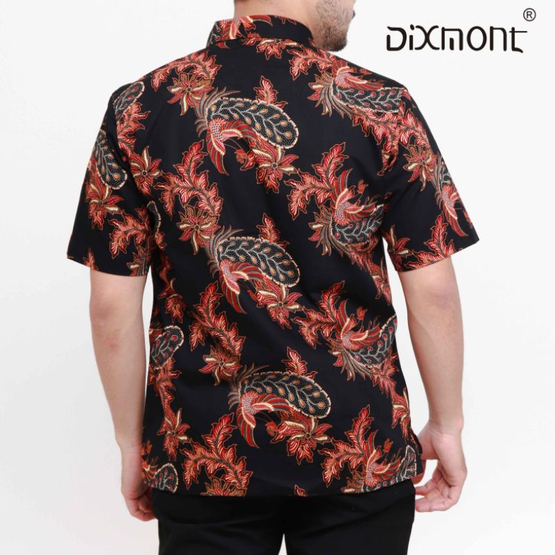 Dixmont Kemeja Pria Batik Pendek Hem BS01921