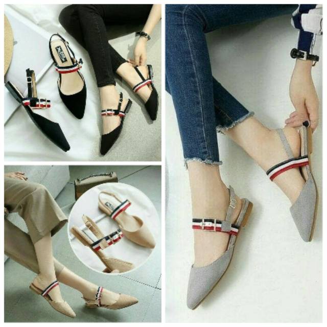 GRATIS ONGKIR FLAT SHOES WEBBING DW01 IFA CANTIK