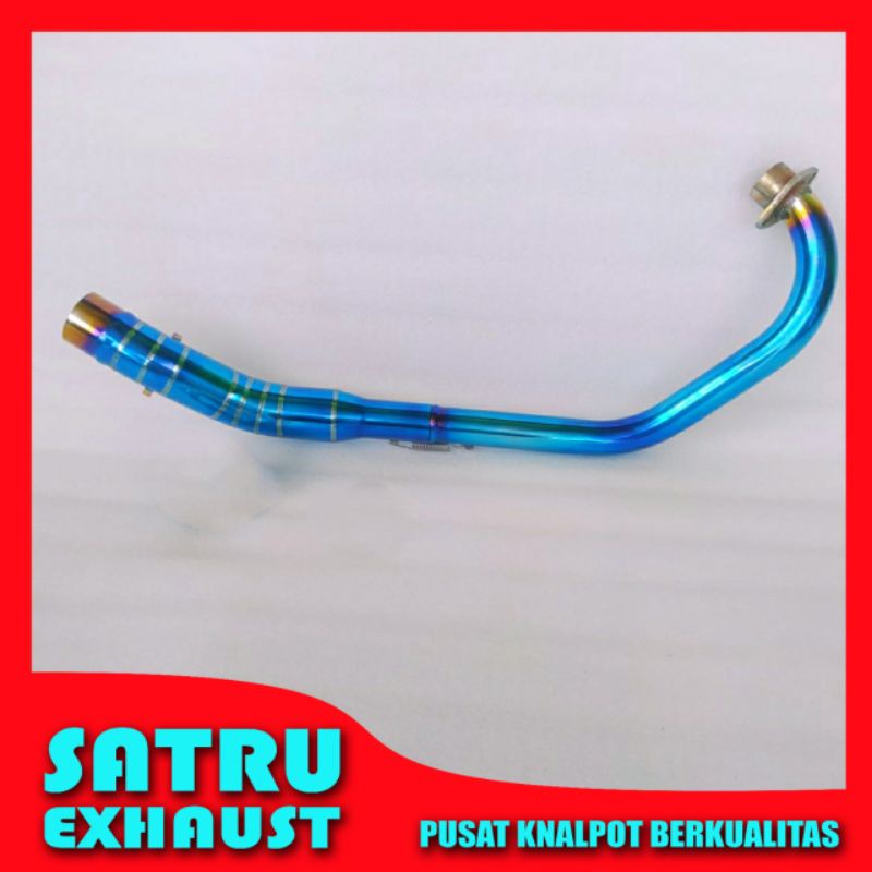 Pipa leheran knalpot bluemoon Megapro primus full stainless Megapro lama gl gl pro max