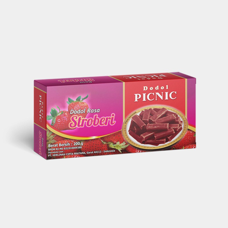 

Dodol Garut PICNIC AR Dus Rasa Strawberry