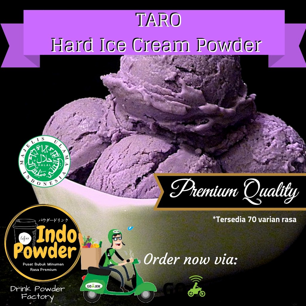 Taro HARD ICE CREAM Powder 1Kg - Bubuk Ice Cream Taro 1Kg