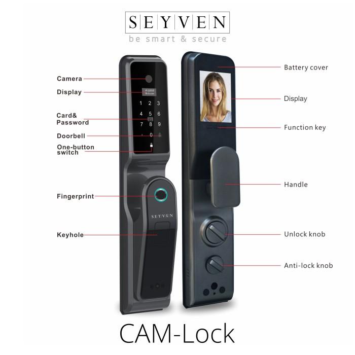 Jual Access Control Seyven Smart Door Lock With Camera Smart Digital