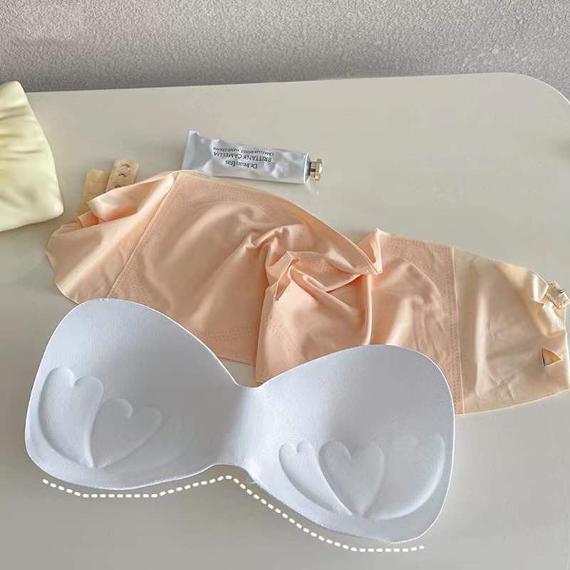 Bra Kemben Wanita Bahan Ice Silk BH Tanpa Tali Fashion Korea - Bra Kemben Sexy