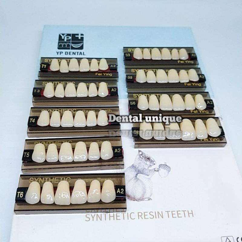 Gigi Palsu YP/SYNTHETIC ( DEPAN ATAS WARNA A2 ) GIGI PALSU SYNTHETIC RESIN TEETH