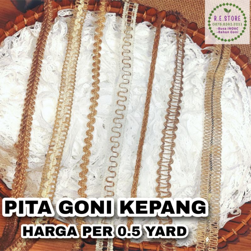 (PER 0.5 YARD)Pita Goni Kepang-Pita Goni Anyam-Tali Rami Goni DIY Wrappingp Dekorasi Mahar Rustic