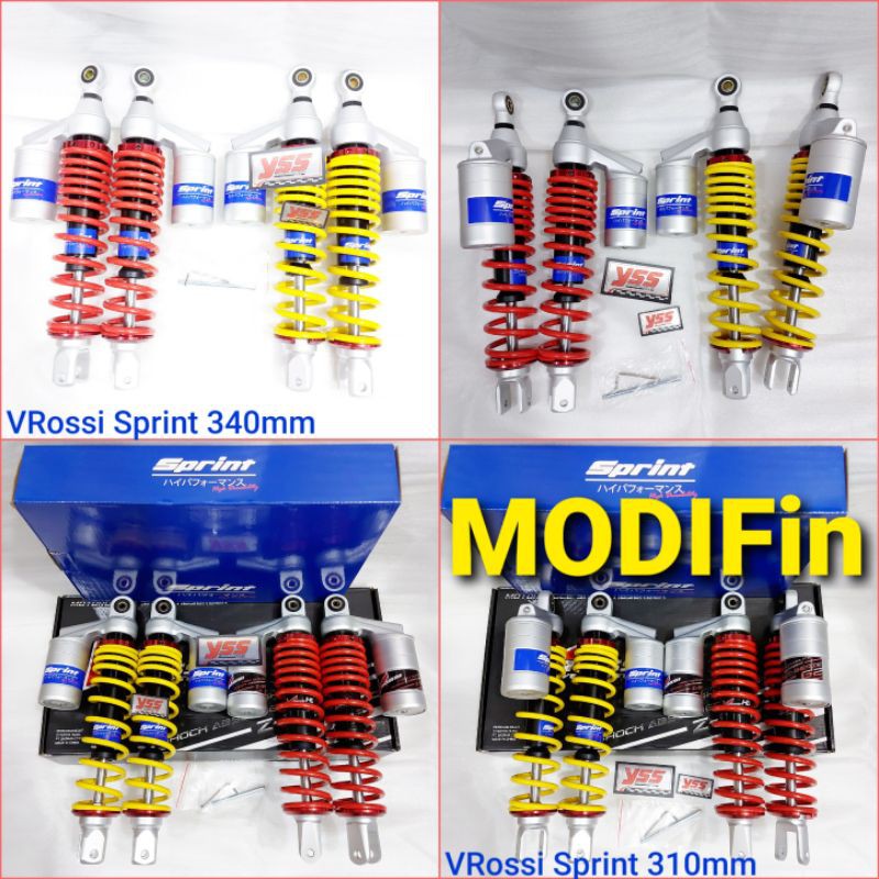 Shock Tabung New NMAX 2020 PCX AEROX155 XMAX N MAX Old Original VRossi Sprint 310mm 340mm Yellow Red
