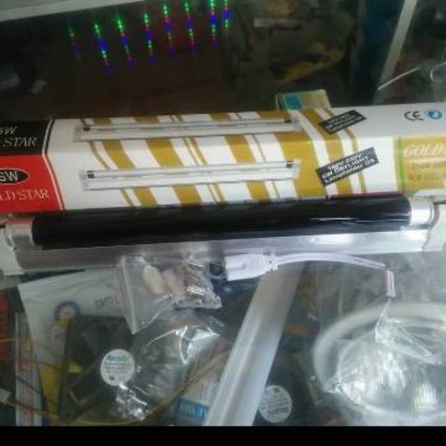 Kap Lampu T5 UV / Ultra Violet 6W SET (Money Detector)