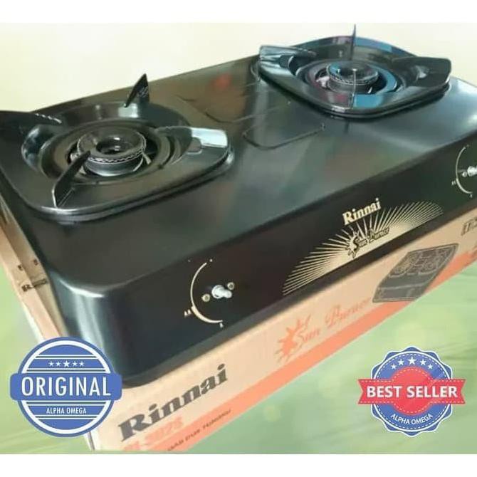 Kompor Gas Rinnai 2 tungku RI-302S 302 S Sun Burner Gas Stove SNI Original BERGARANSI