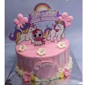 Kue Ulang Tahun / Tart Cake Karakter Unicorn