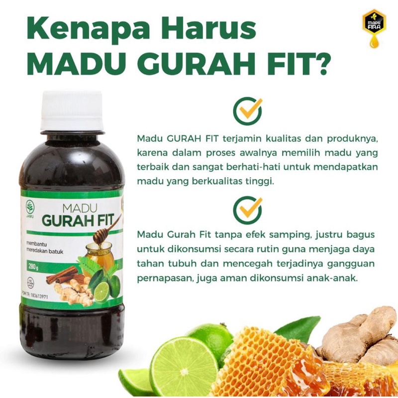 Bisa COD - MADU GURAH FIT - gurahfit - madu untuk bronkitis - radang tenggorokan - batuk gurah flu - sesak napas-1