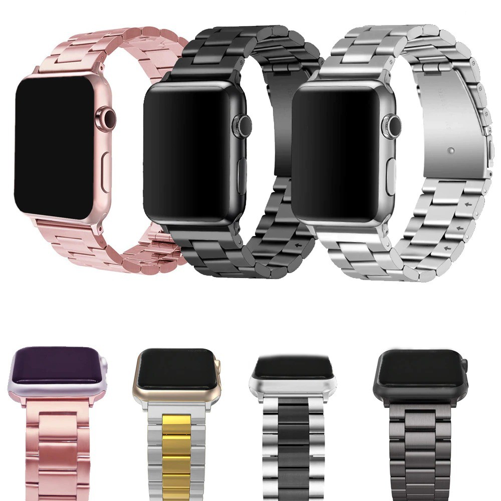 Strap Apple Watch Stainless Steel Untuk Series 1 2 3 4 5 SE 6 7 8 ultra