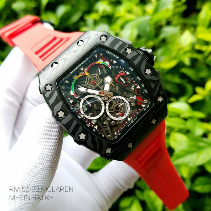 JAM TANGAN RM 50-03/01 RUBBER | RM MCLAREN RM50-03 | RM 50-03 CHRONO MESIN BATRE