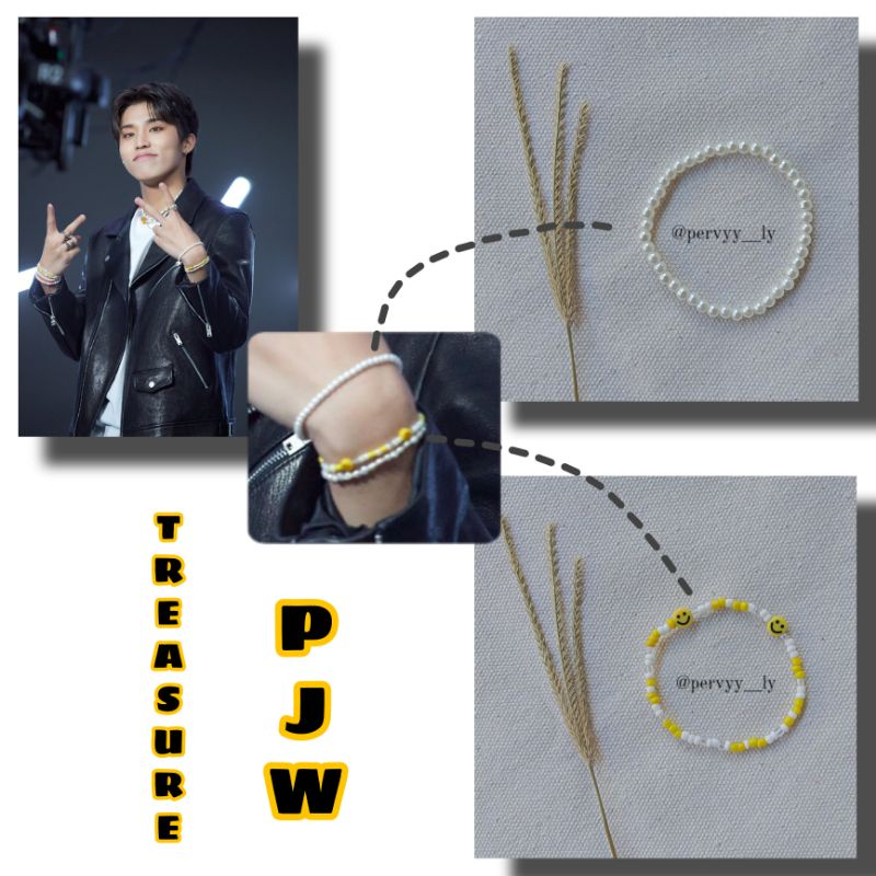 Treasure Jeongwoo Bracelet - Gelang Treasure Jeongwoo - KPOP - Gelang Manik Beads