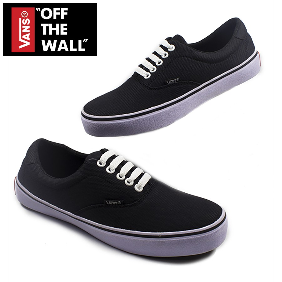 CUCI GUDANG !!! Sepatu Sneakers Pria Vans Era Authentic Hitam Casual Kets Sekolah TANPA BOX GROSIR