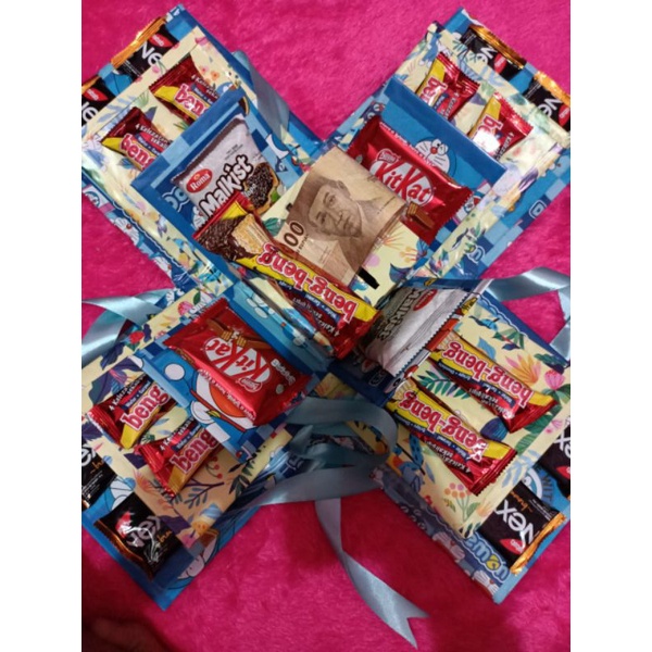 

Explosion box snack 4 layer + Foto murah terjangkau