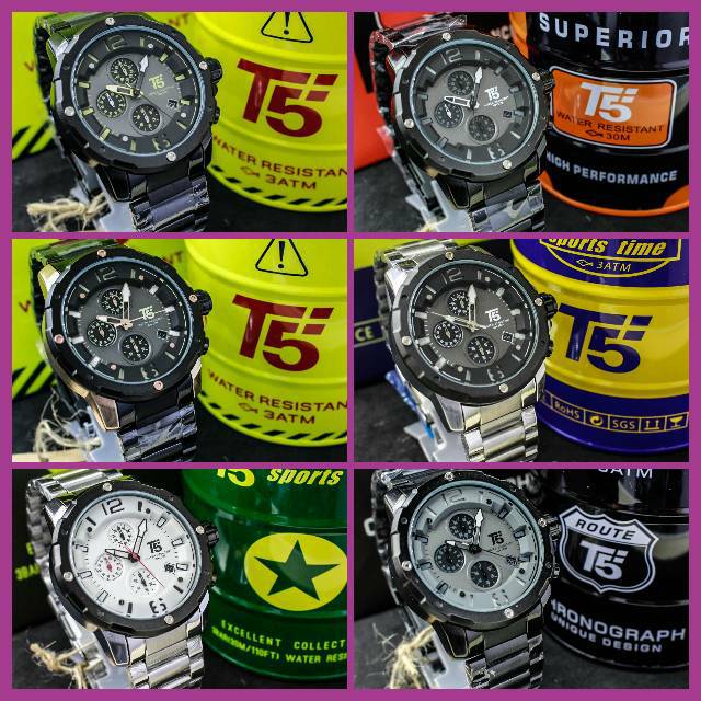 [ COD ] JAM TANGAN PRIA T5 H3589 original Free Box