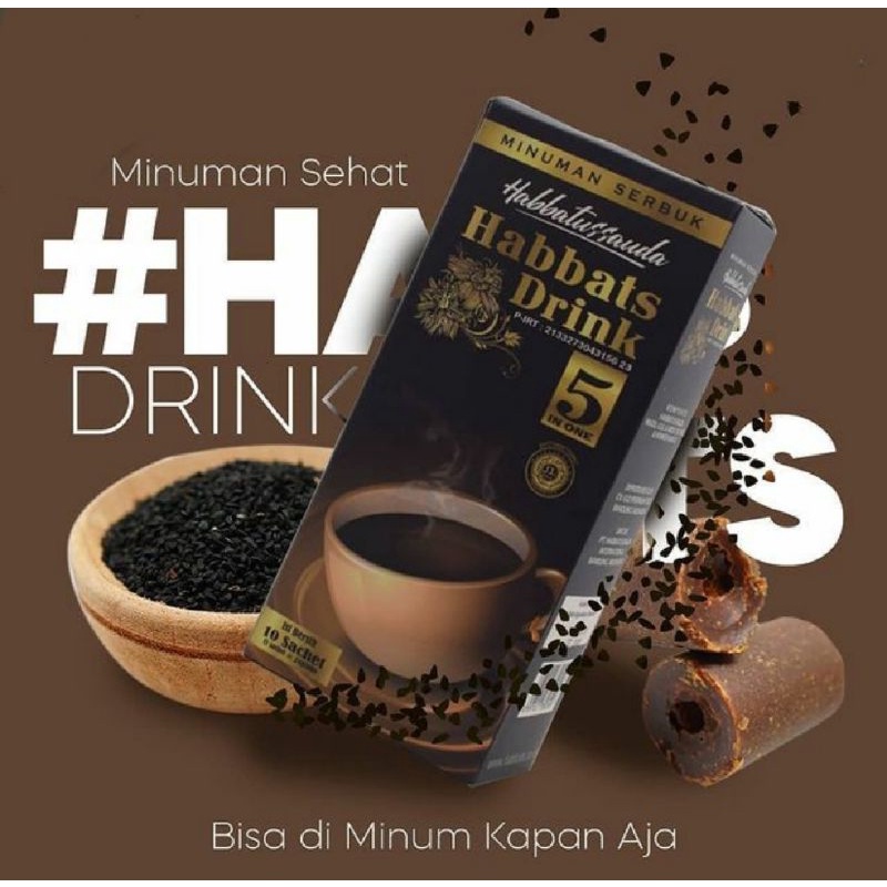 Habbats Drink Minuman Serbuk Habbatussauda 5in1 Kemasan Isi 10 Sachet