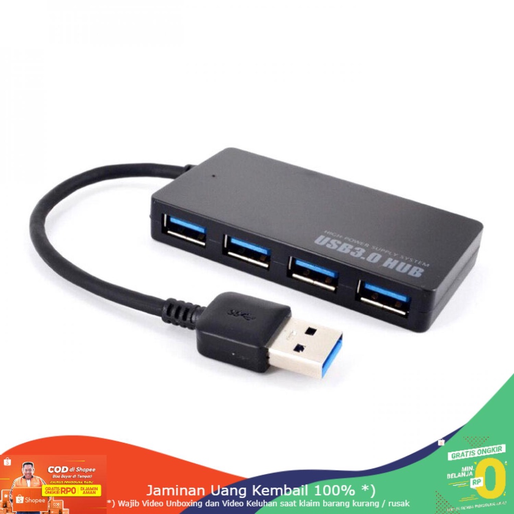(BISA COD) RVOSTR USB Travel Charger &amp; HUB Combo USB 3.0 4 Port - UH-103U3