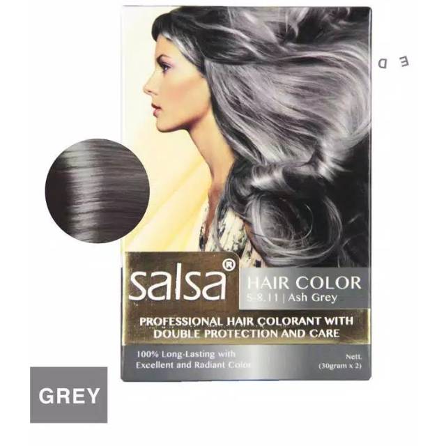  S 811 ASH GREY SALSA  HAIR COLOR SEMIR RAMBUT  SALSA  