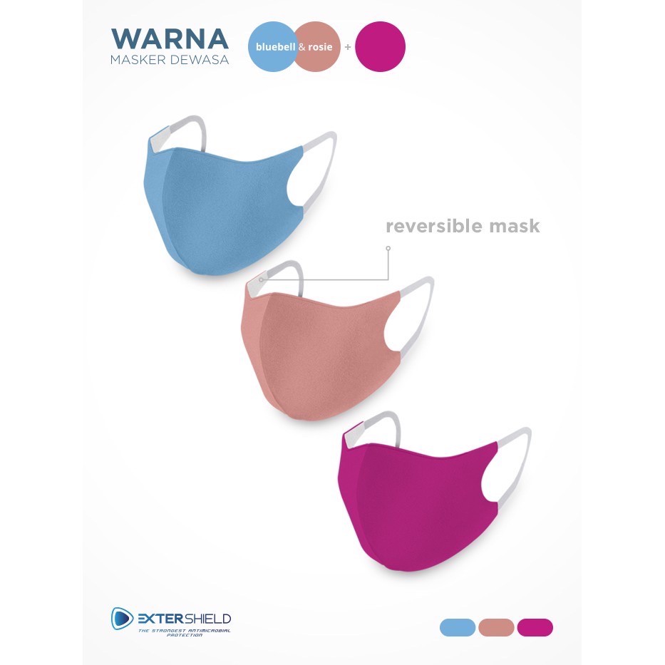 EXTERSHIELD MASKER KAIN BLUEBELL, ROSIE, &amp; FUCHSIA NEW EDITION