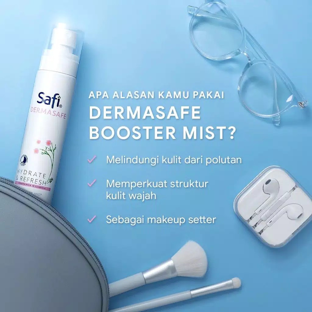 SAFI DERMASAFE Series Ecer [ Gel Mousse Cleanser Day Night Booster Mist ]