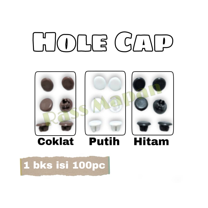 Hole Cap Plug Tutup Skrup Sekrup Plastik Lubang Pintu Kusen Aluminium